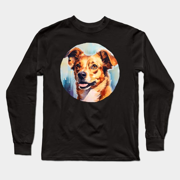 Mutt Dog Long Sleeve T-Shirt by agitagata